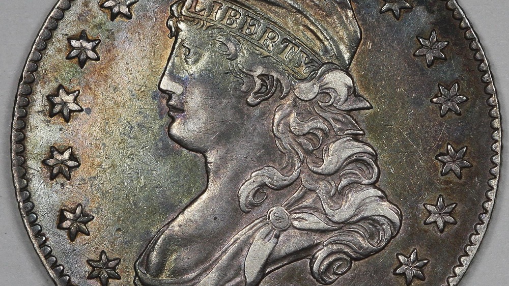 1825/3 Bust Quarter “L” Counterstamp