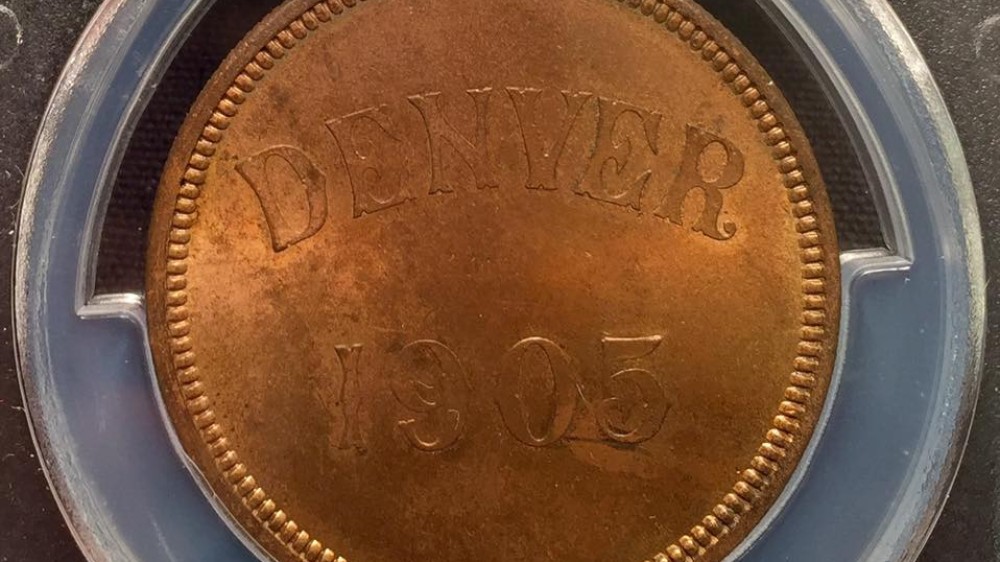 1905 Denver Mint Opening Medal PCGS MS65RB